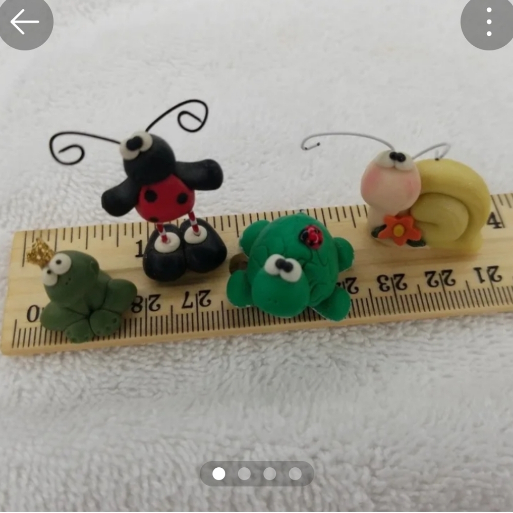 Little frog, snail, turtle, and ladybug